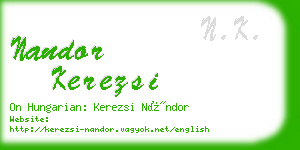 nandor kerezsi business card